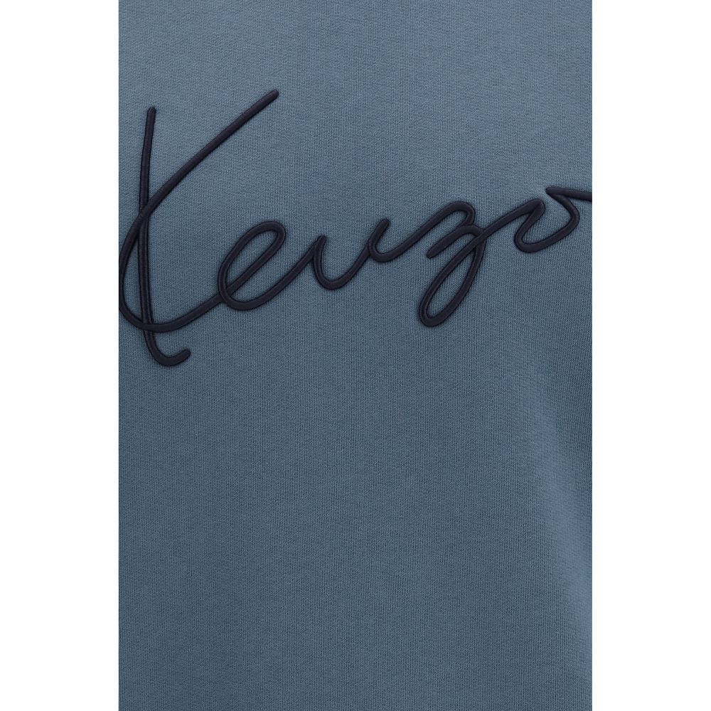 Kenzo Blue Cotton Sweatshirt - Classic Crew Neck