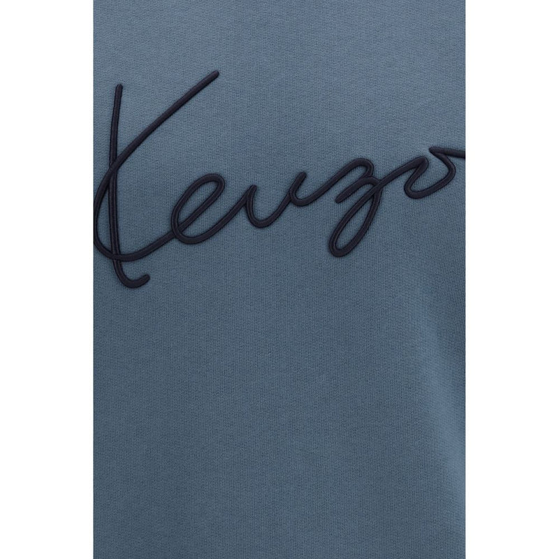 Kenzo Blue Cotton Sweatshirt - Classic Crew Neck