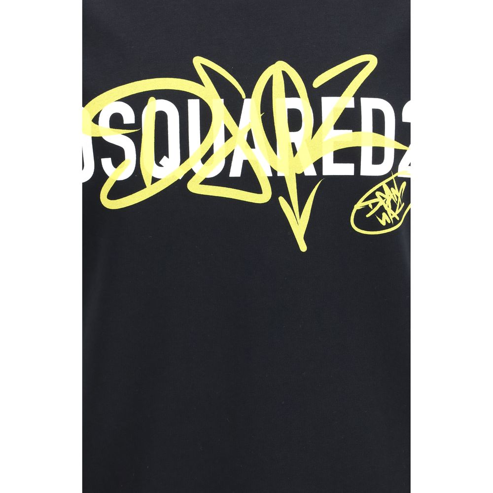 Dsquared² Black Cotton T-Shirt - Contemporary Casual Style