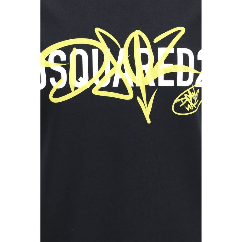 Dsquared² Black Cotton T-Shirt for Men