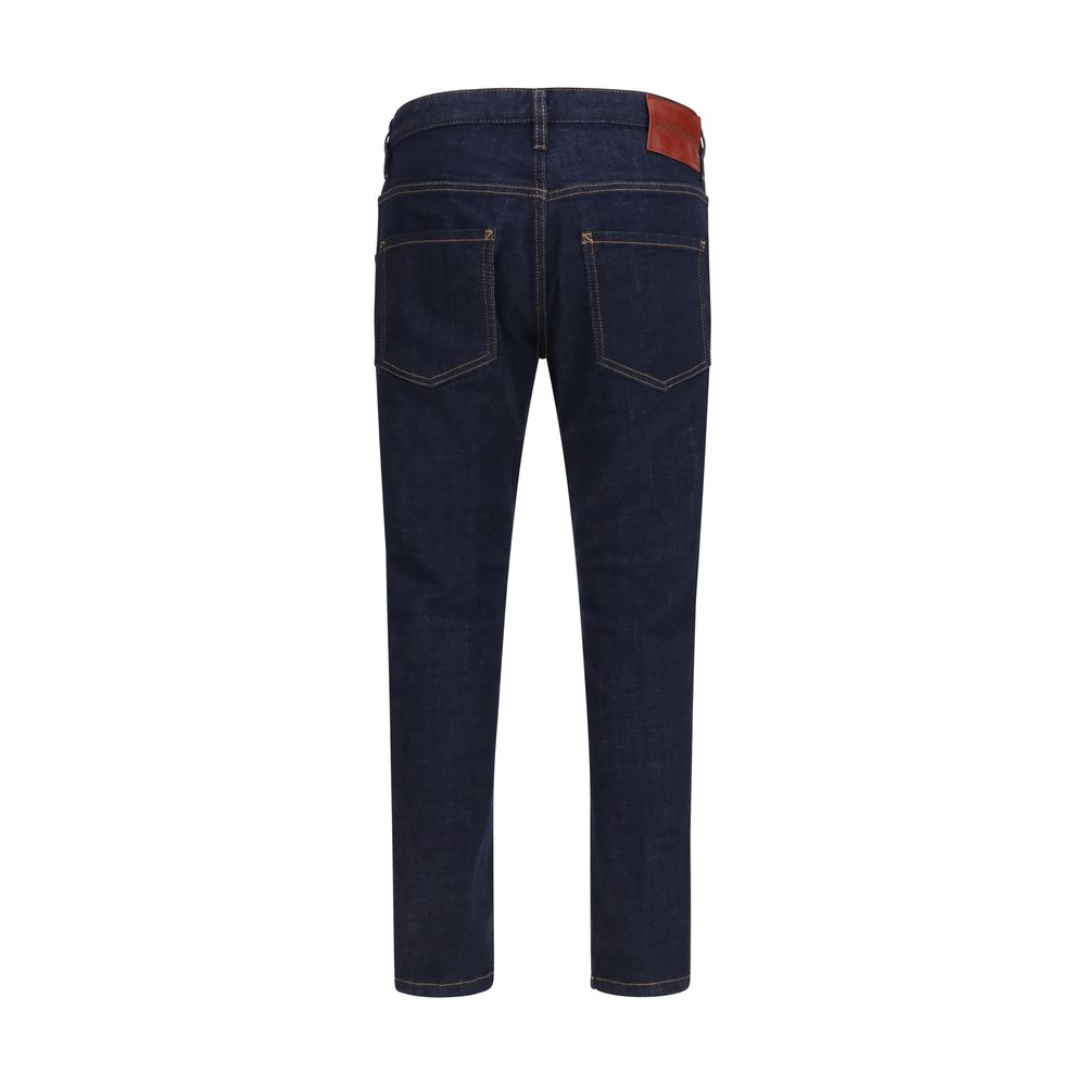 Dsquared² Blue Cotton Slim Fit Jeans for Men