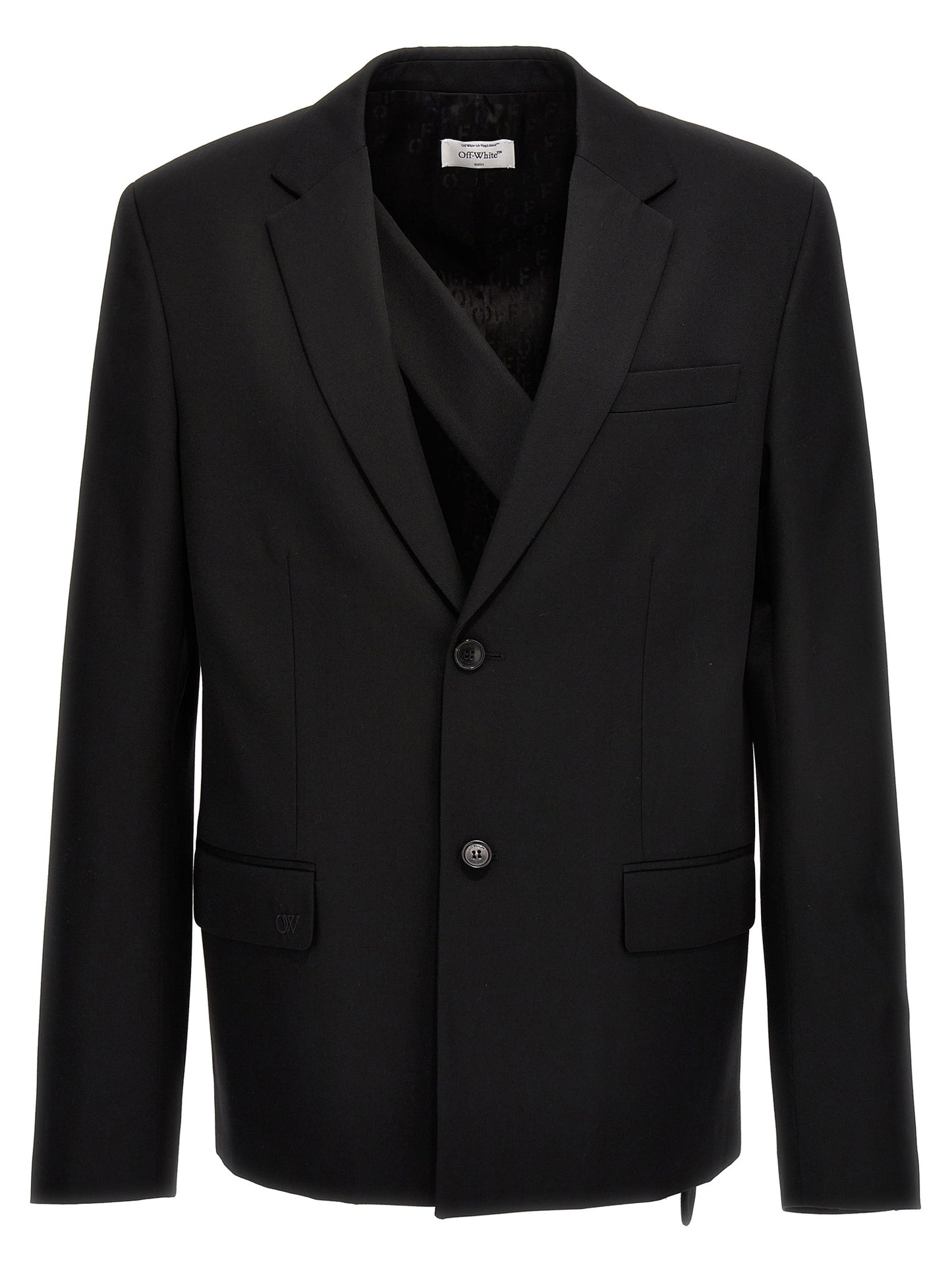 Off-White Black Wool Blazer
