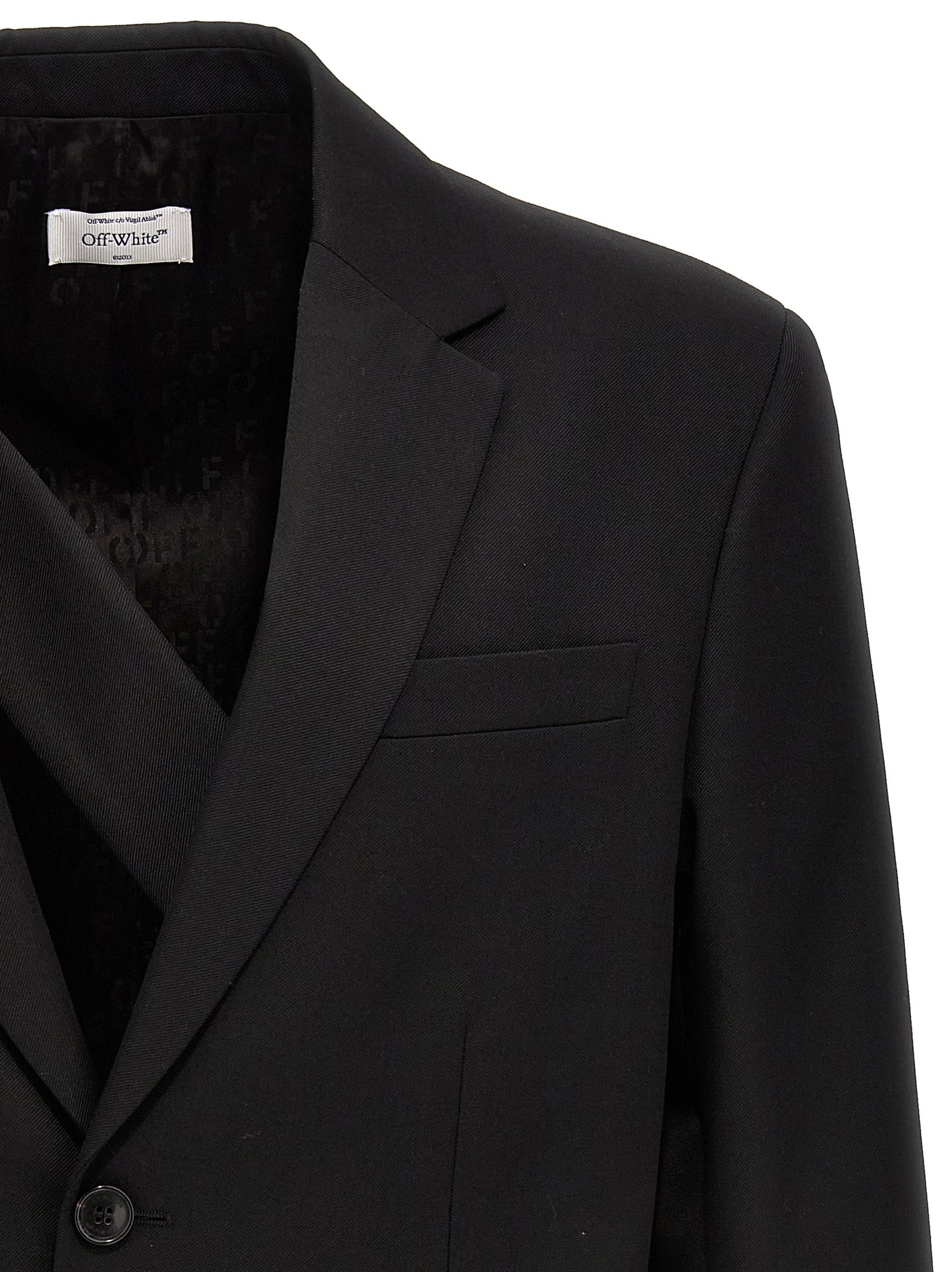 Off-White Black Wool Blazer