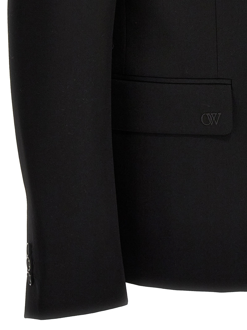 Off-White Black Wool Blazer