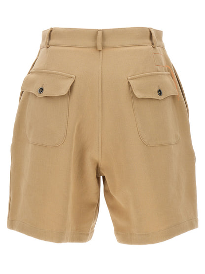 Fortela Beige Cotton Bermuda Shorts