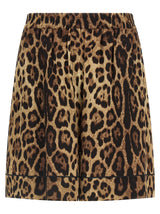 Dolce & Gabbana Brown Silk Bermuda Shorts