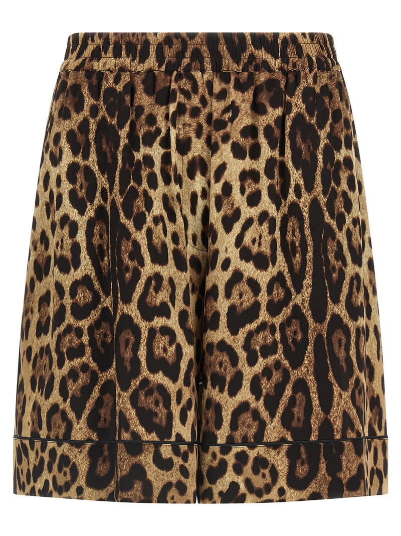 Dolce & Gabbana Brown Silk Bermuda Shorts