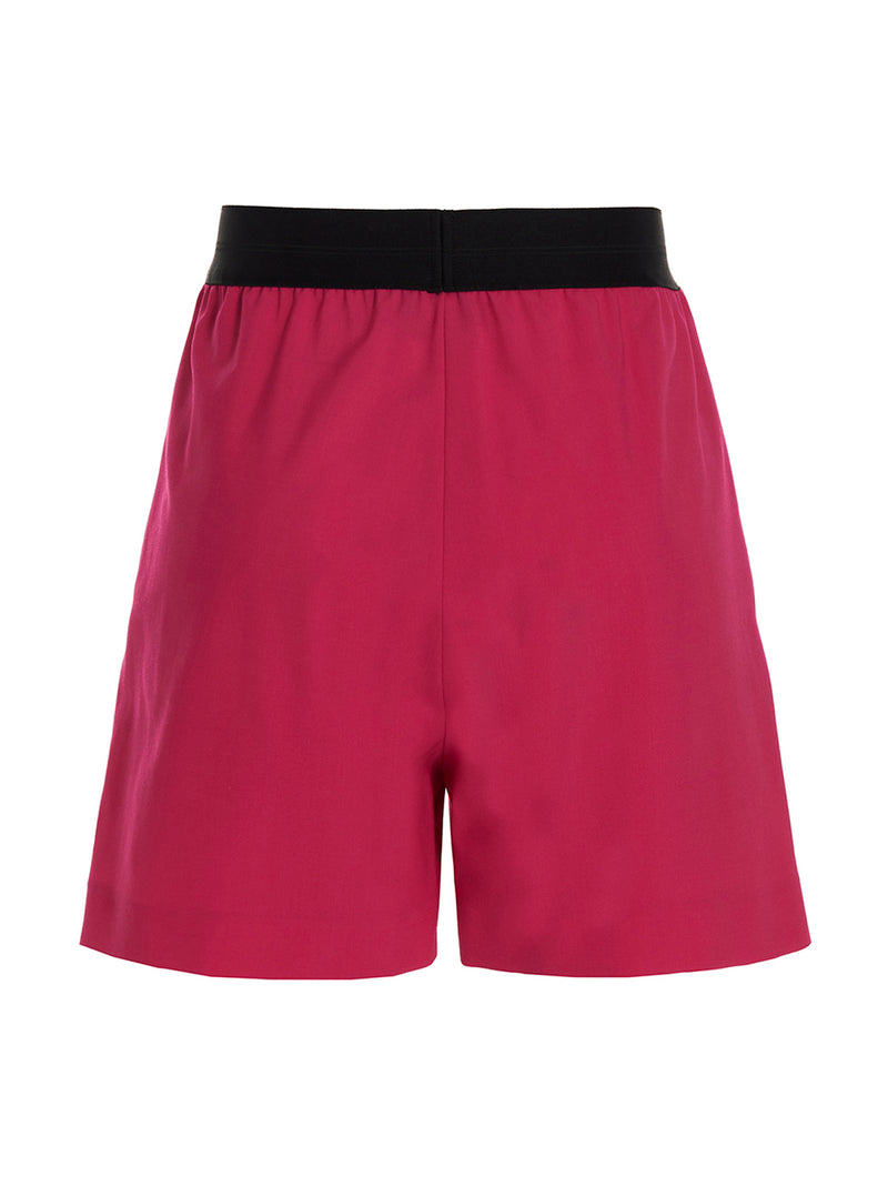 Shorts bermudas MSGM en laine vierge fuchsia