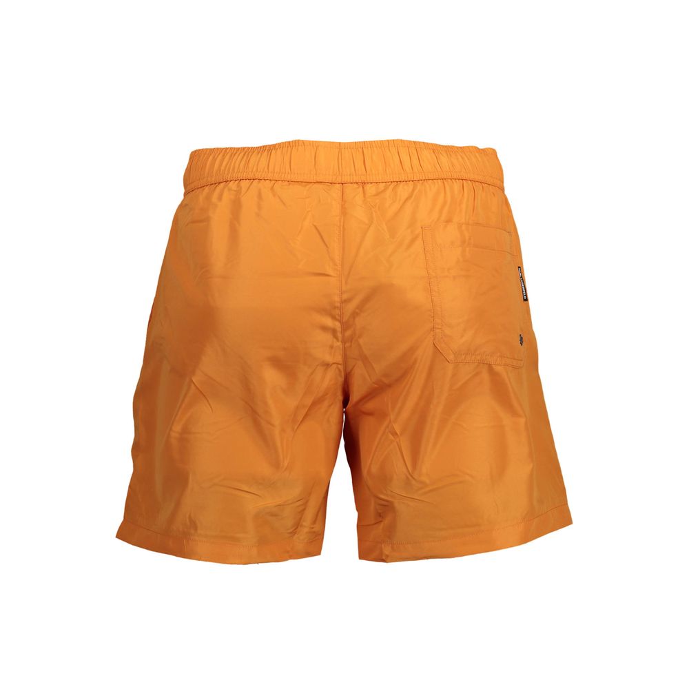 Short de bain Karl Lagerfeld orange en polyester pour homme