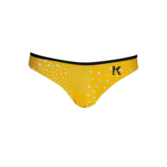 Slip de bain femme Karl Lagerfeld en polyamide jaune