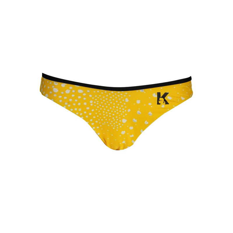 Slip de bain femme Karl Lagerfeld en polyamide jaune