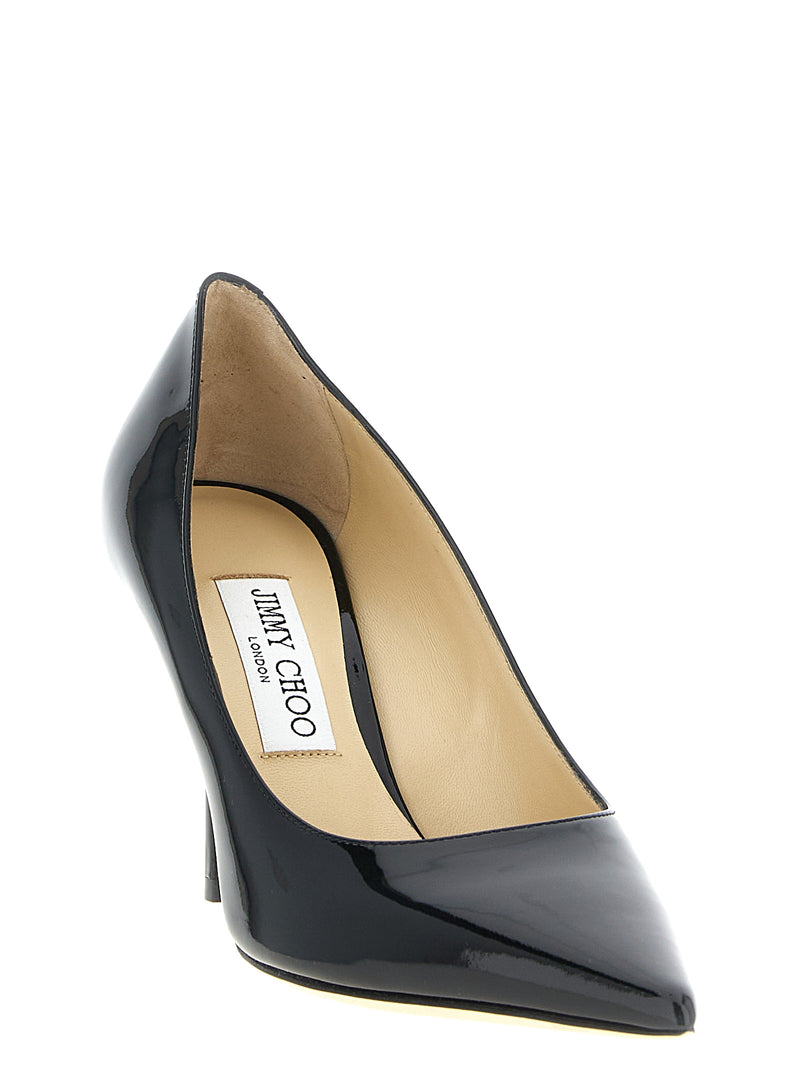 Jimmy Choo Black Leather High Heel Pumps