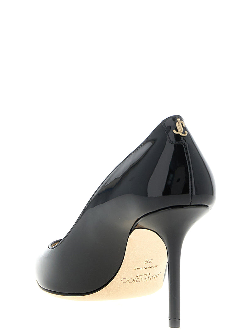 Jimmy Choo Black Leather High Heel Pumps