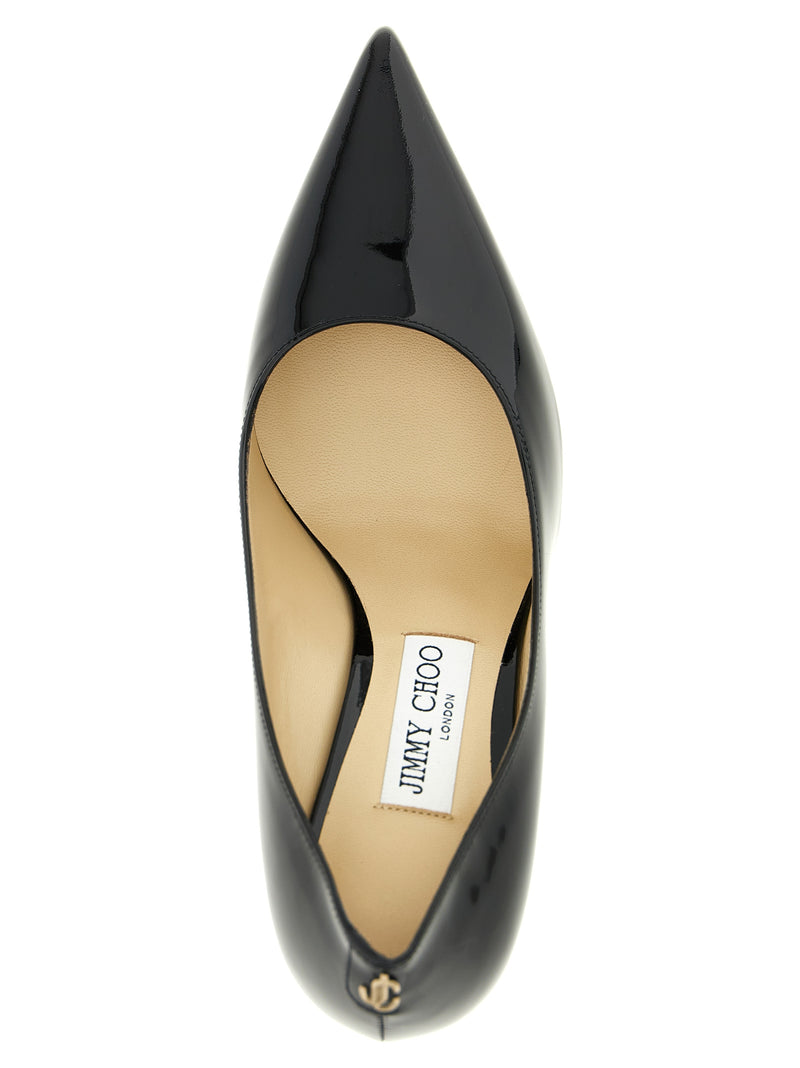 Jimmy Choo Black Leather High Heel Pumps