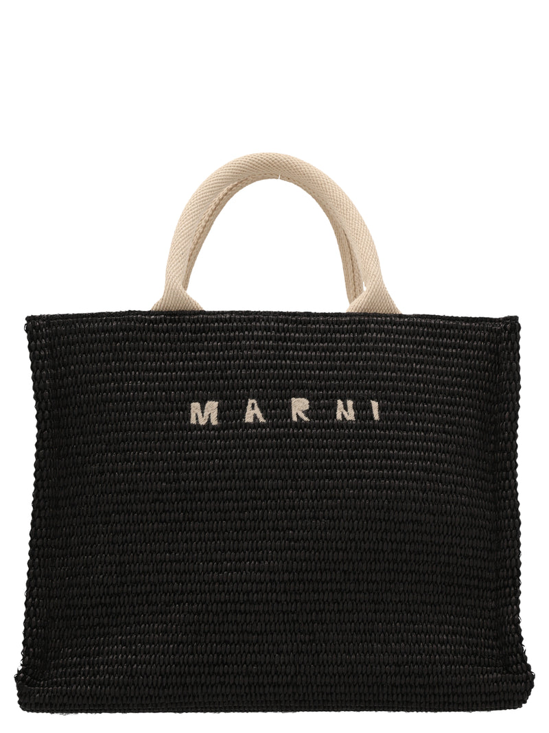 Marni Black Cotton Tote Bag - Stylish & Versatile