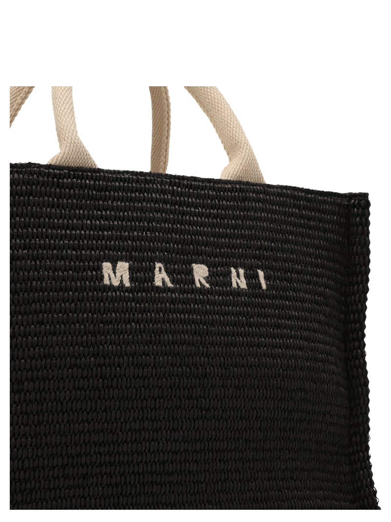 Marni Black Cotton Tote Bag - Stylish & Versatile