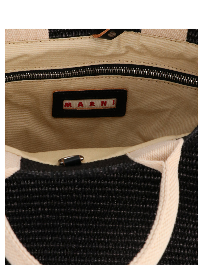 Marni Black Cotton Tote Bag - Stylish & Versatile