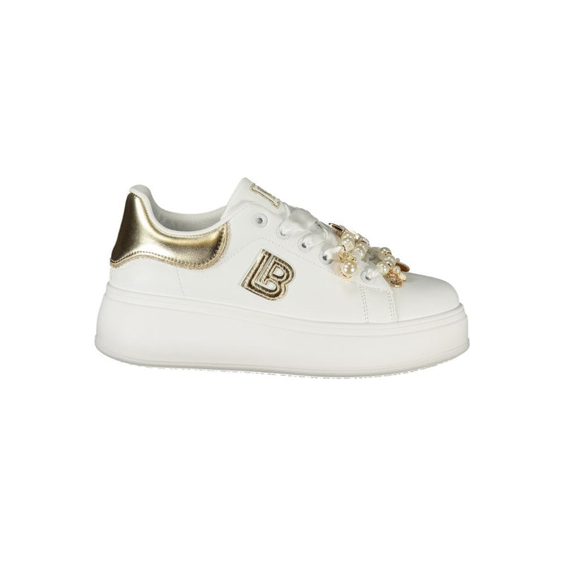 Laura Biagiotti White Polyester Women Sneaker - Stylish Platform Design