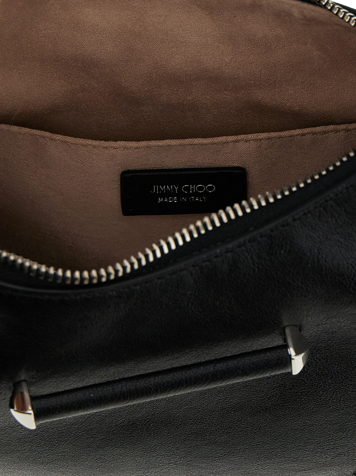 Sac à bandoulière en cuir d'agneau blanc Jimmy Choo