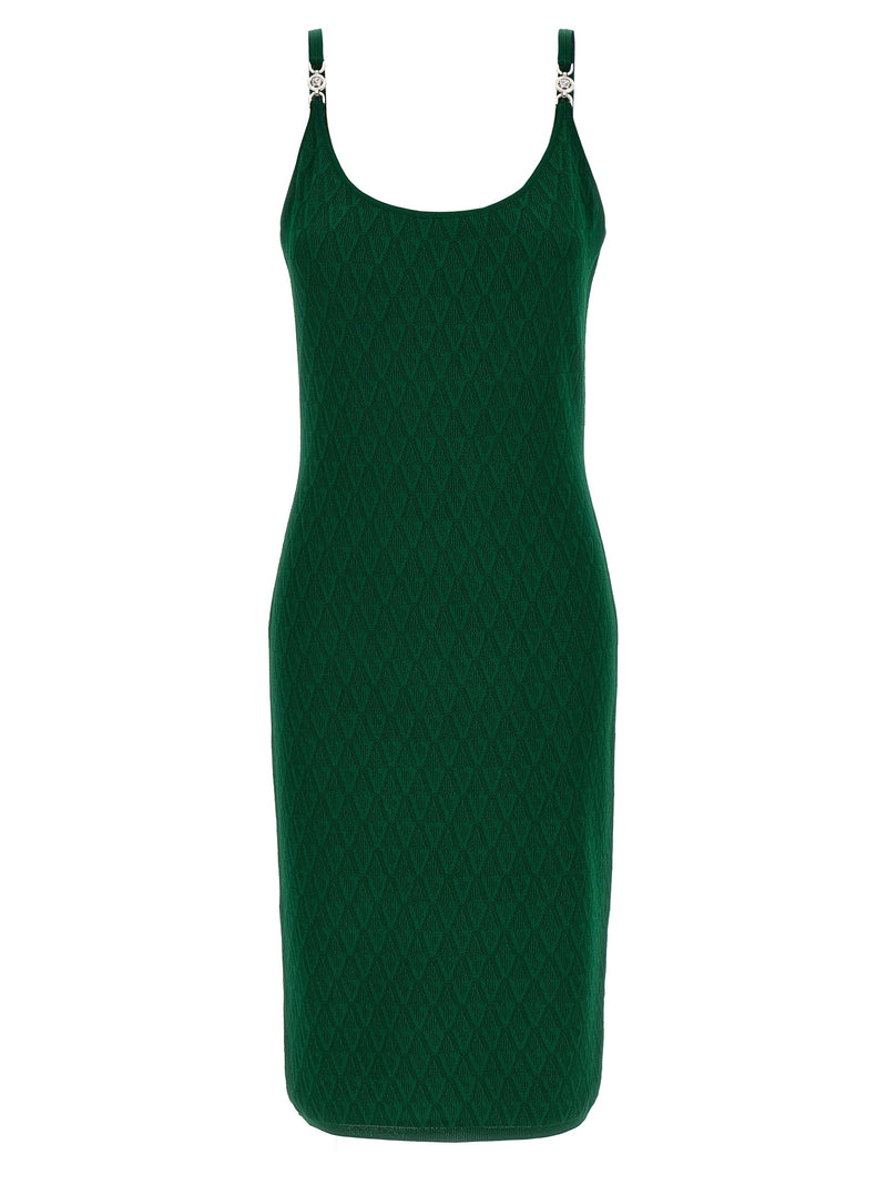 Robe midi bicolore en viscose Versace