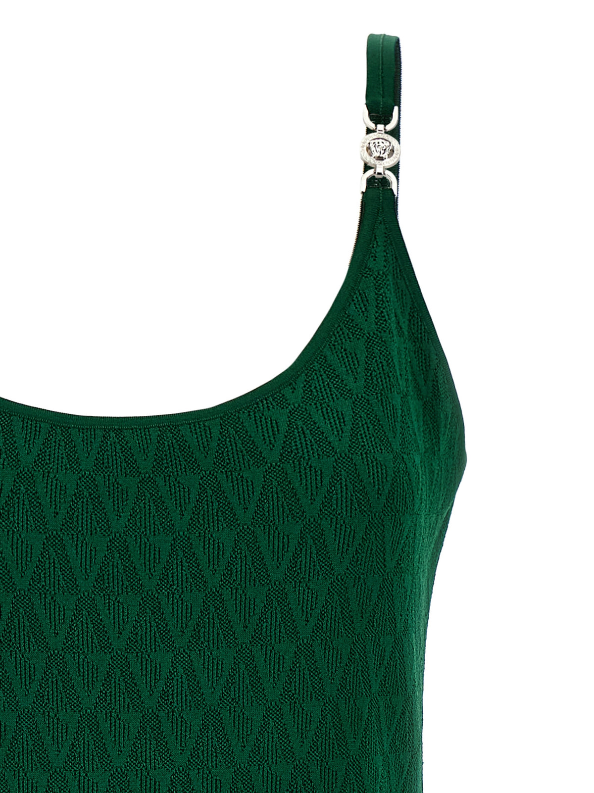 Robe midi bicolore en viscose Versace