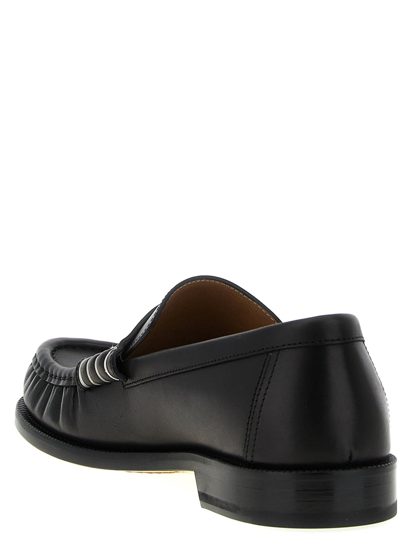 J.W.Anderson Black Calfskin Slip-On Loafers for Men