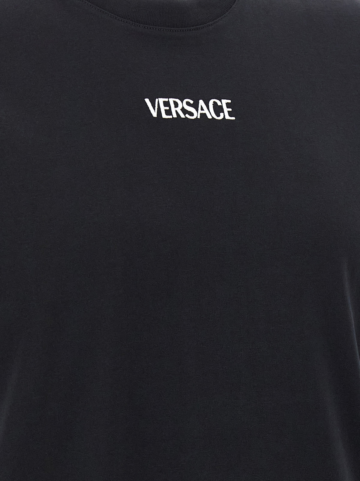 Versace Black Cotton T-Shirt for Men