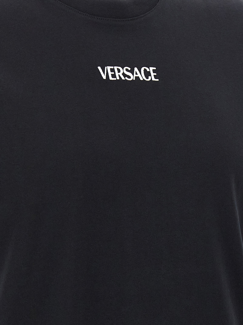 Versace Black Cotton T-Shirt - Luxurious Comfort & Style
