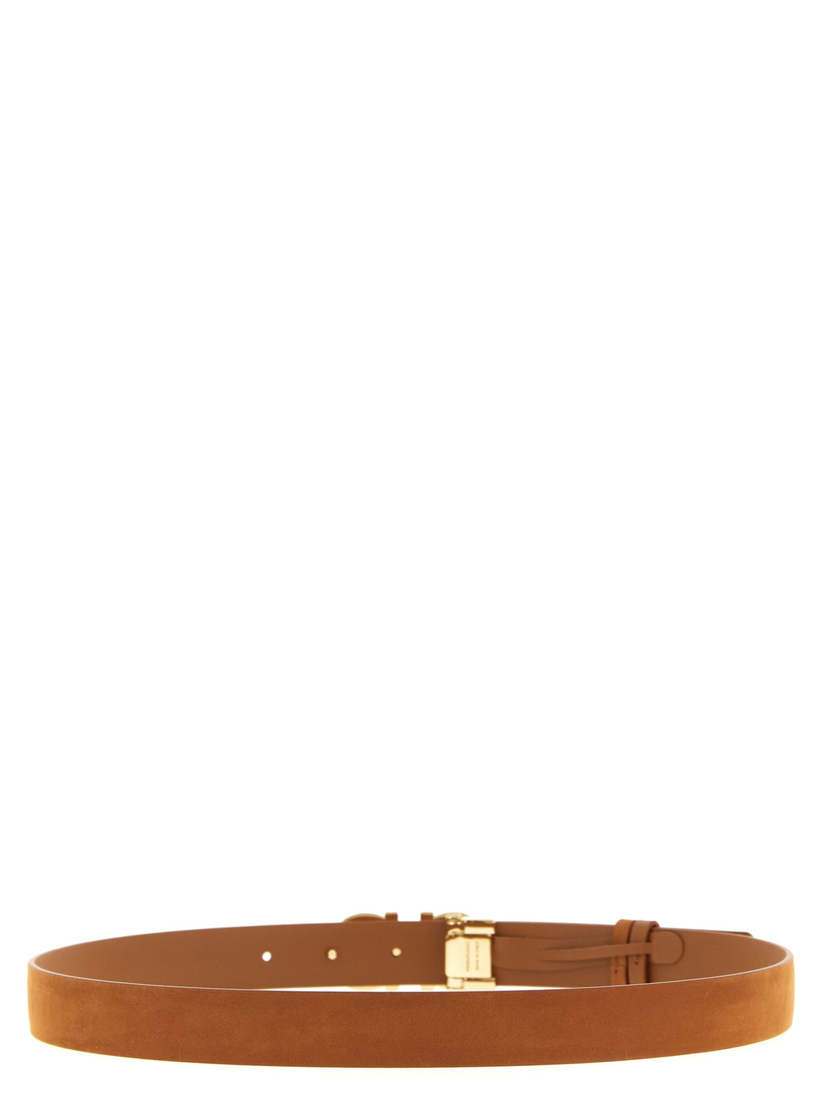 Ceinture Ferragamo marron en cuir de veau, coupe classique