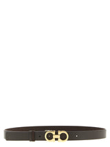 Ceinture Ferragamo marron en cuir de veau, coupe classique