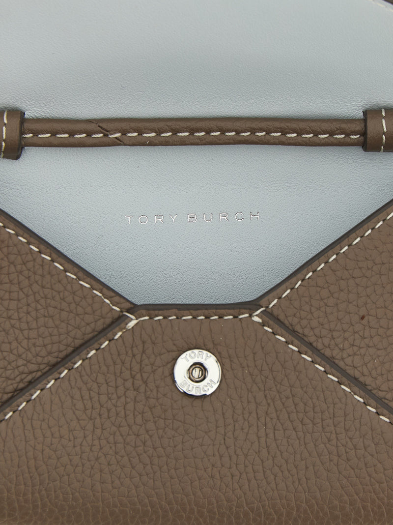 Tory Burch Brown Cowhide Cardholder - Luxury Accessory