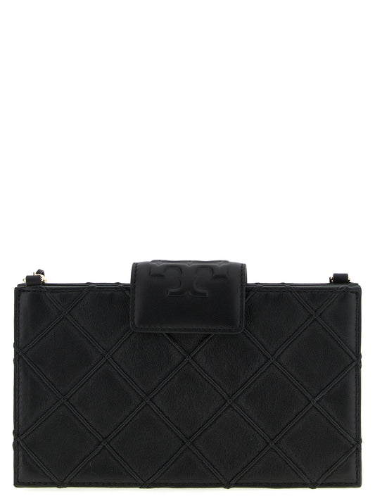 Tory Burch Black Lamb Leather Cardholder - Fleming Collection