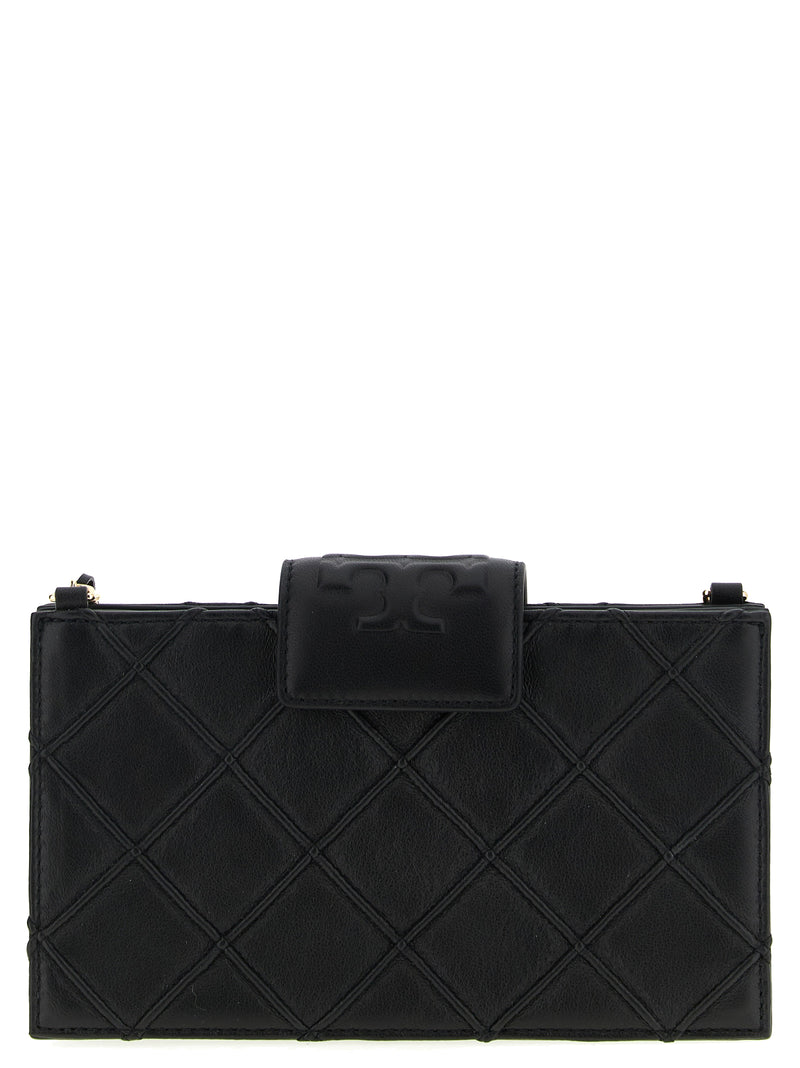 Tory Burch Black Lamb Leather Cardholder - Fleming Collection