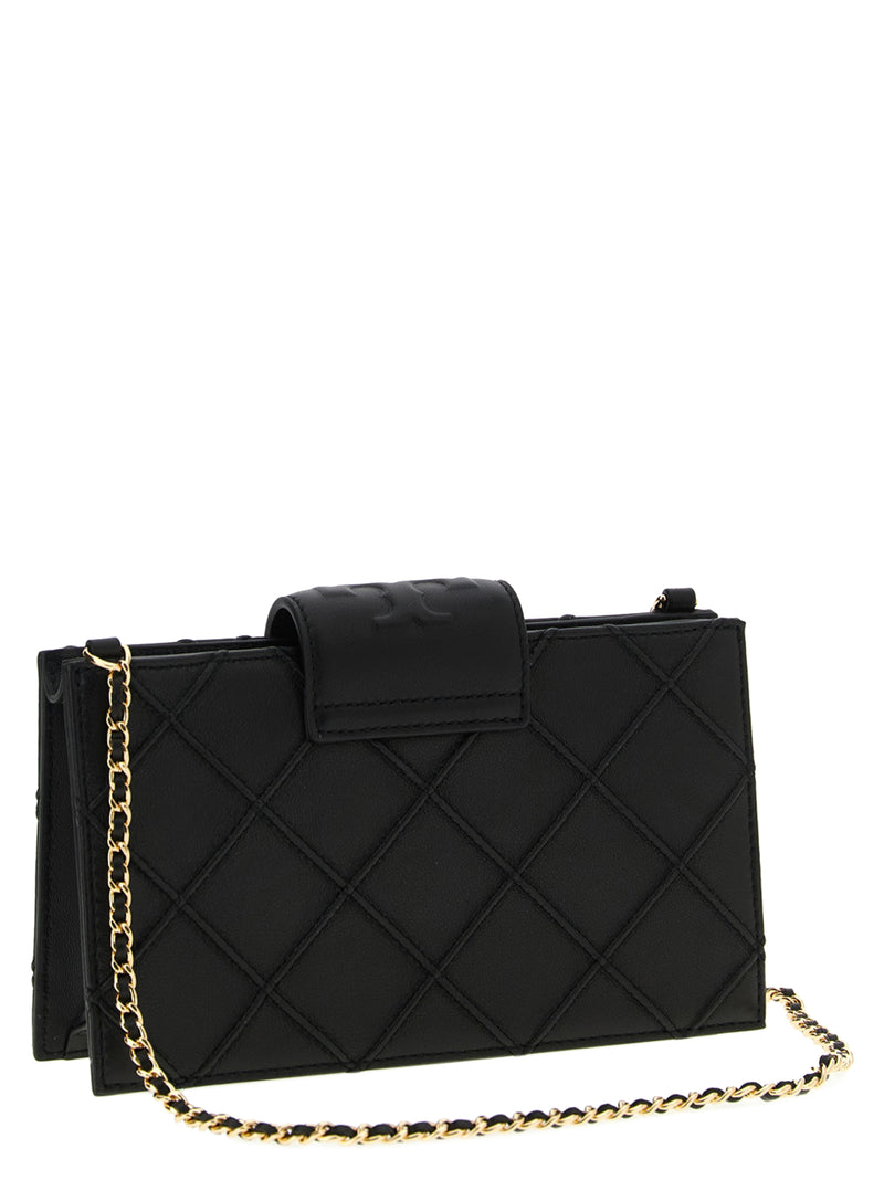 Tory Burch Black Lamb Leather Cardholder - Fleming Collection