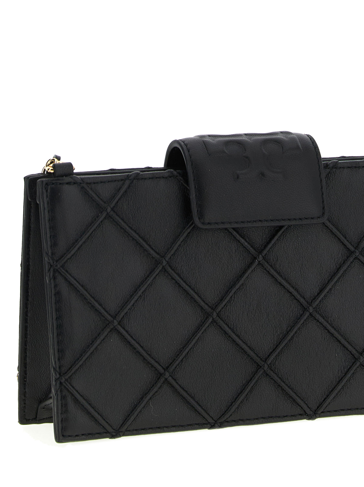 Tory Burch Black Lamb Leather Cardholder - Fleming Collection