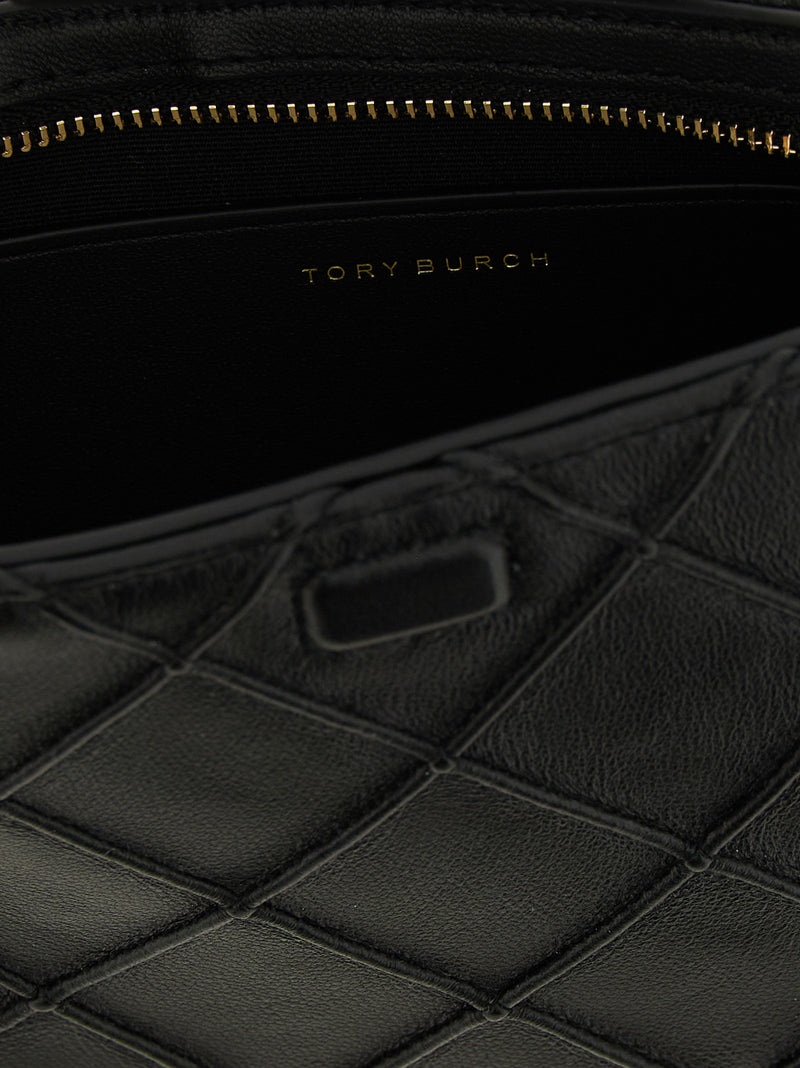 Tory Burch Black Lamb Leather Cardholder - Fleming Collection