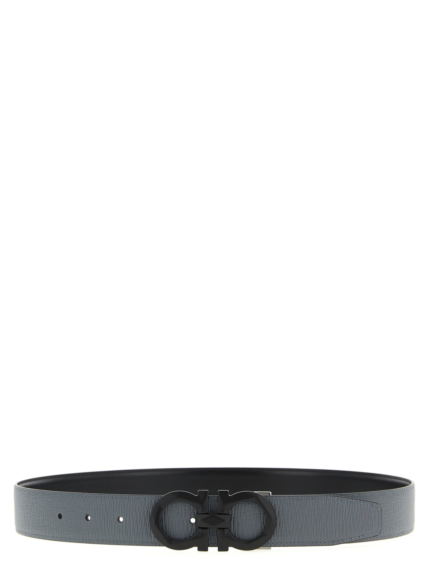 Ferragamo Gray Calfskin Regular Belt