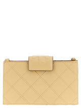 Tory Burch Beige Lamb Leather Cardholder - Fleming Collection