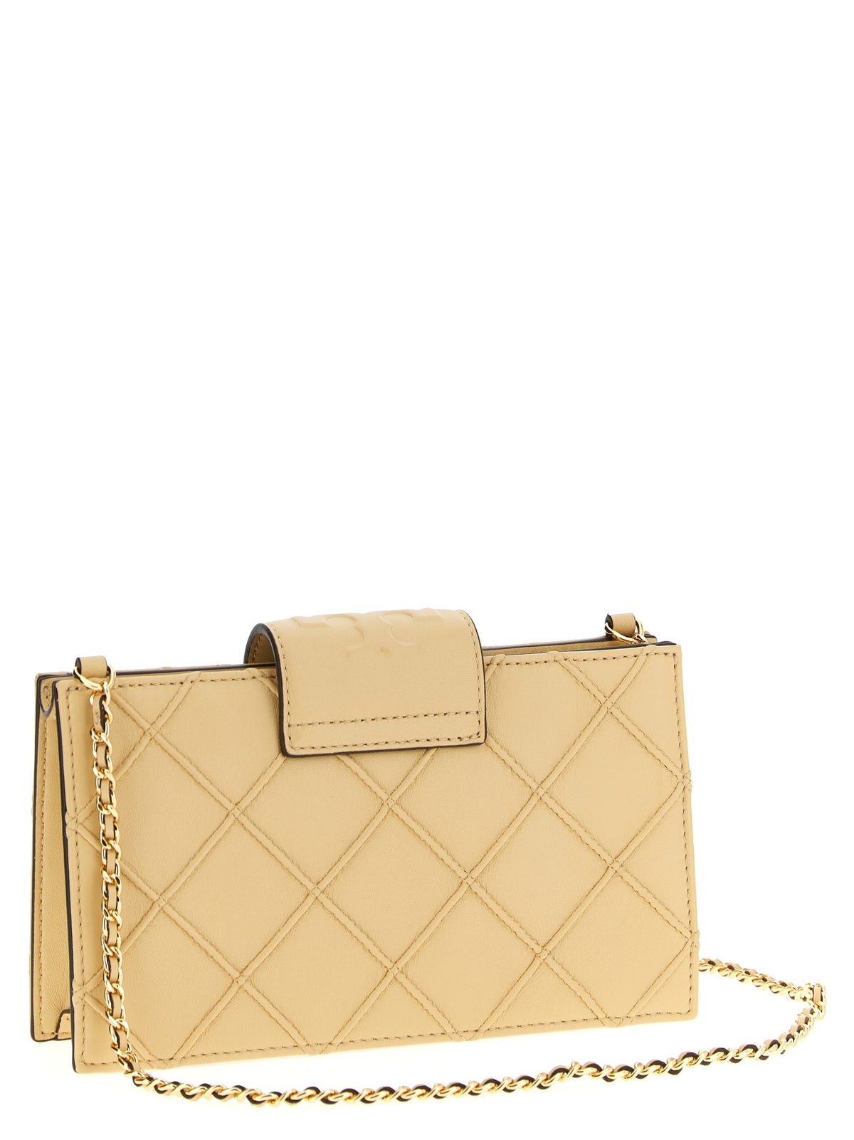Tory Burch Beige Lamb Leather Cardholder - Fleming Collection