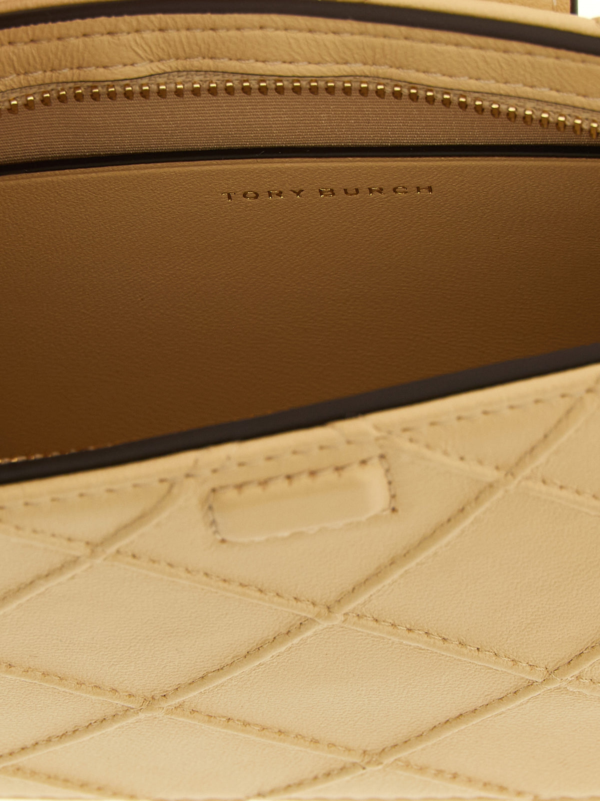 Tory Burch Beige Lamb Leather Cardholder - Fleming Collection