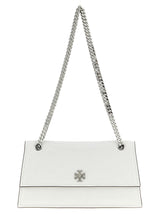 Tory Burch Kira Turnlock White Lamb Leather Shoulder Bag