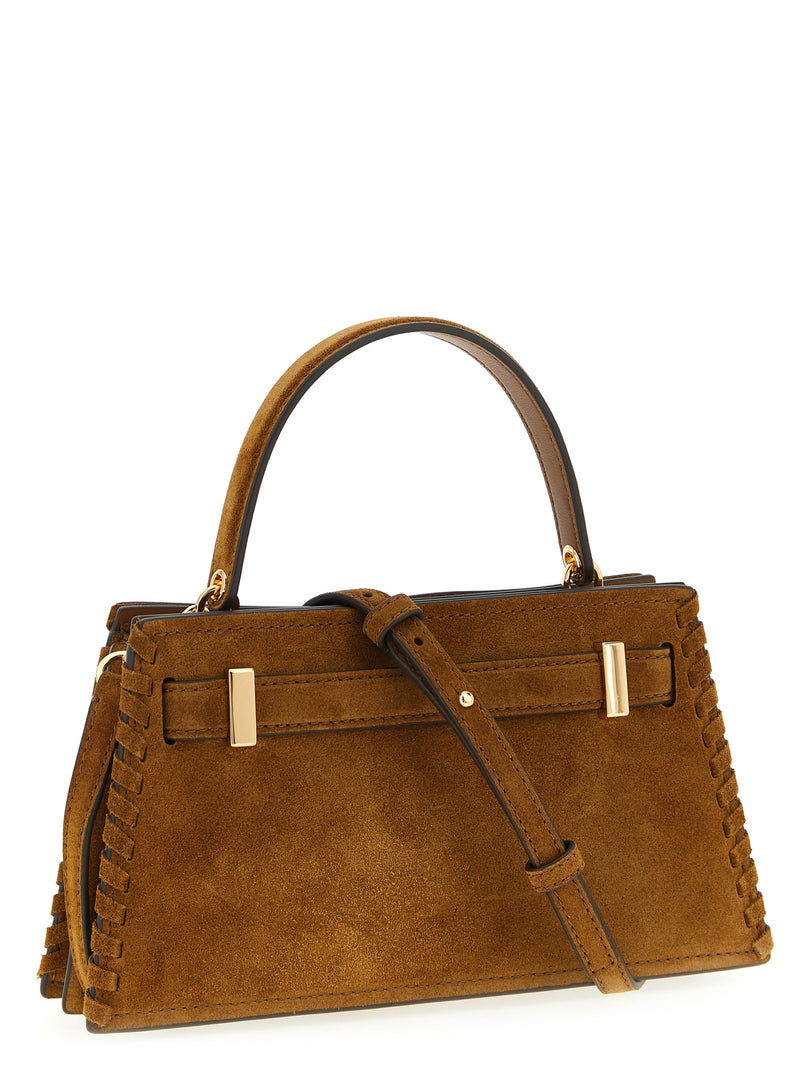 Tory Burch Mini Lee Radziwill Brown Leather Handbag