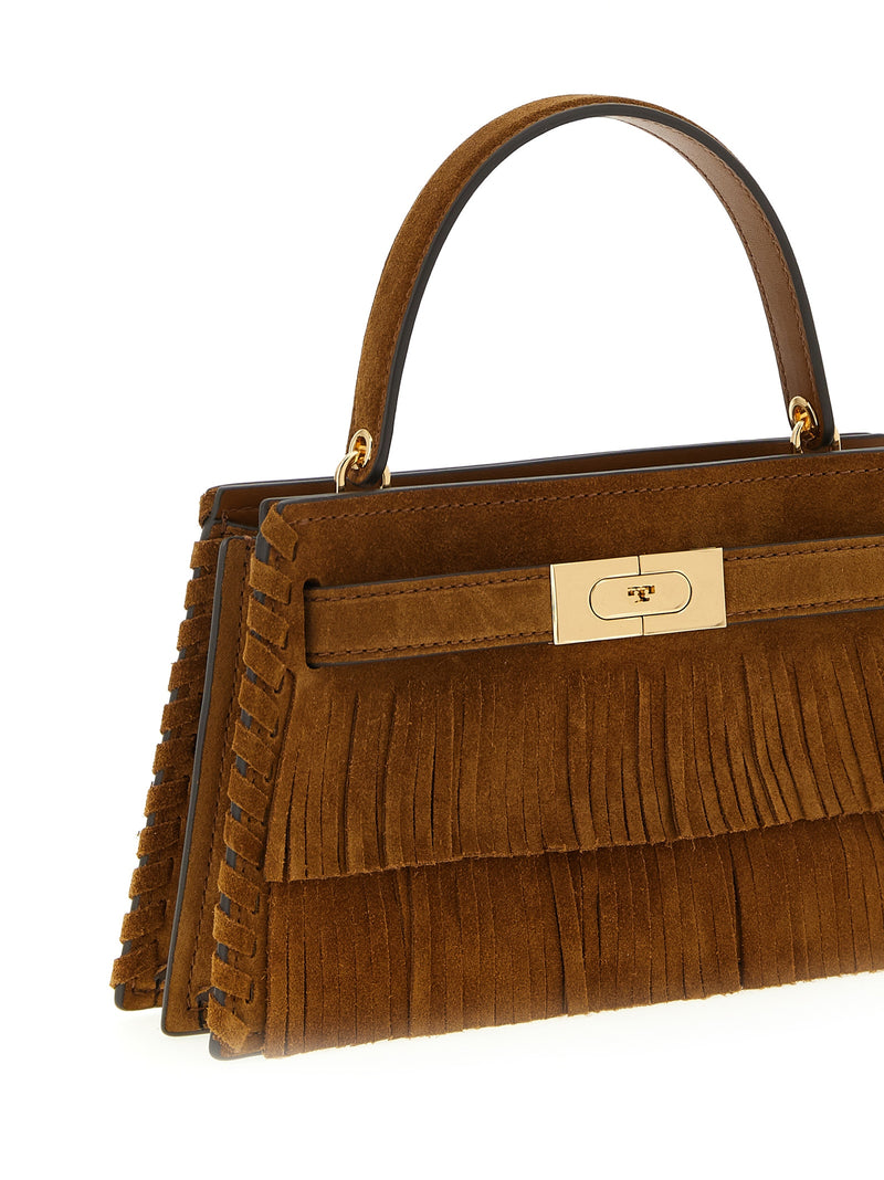 Tory Burch Mini Lee Radziwill Brown Leather Handbag