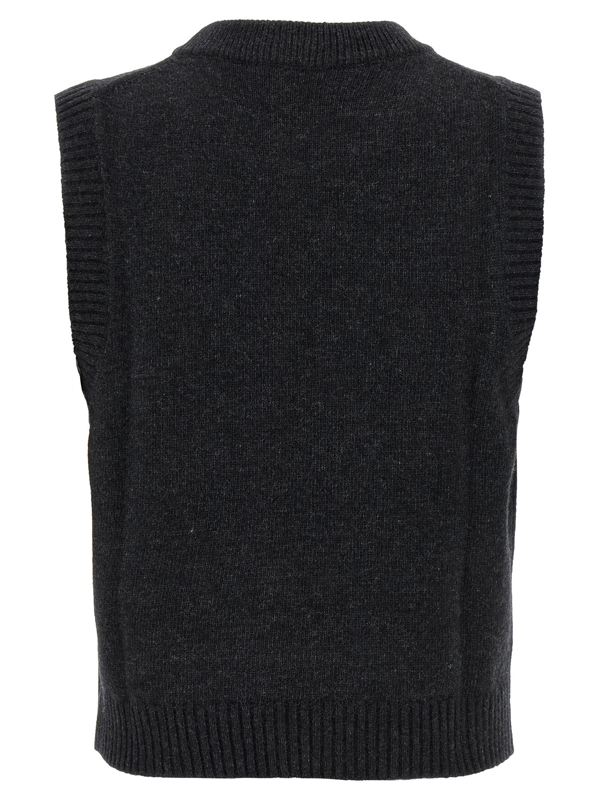 Ganni Black Wool Sleeveless Jacket