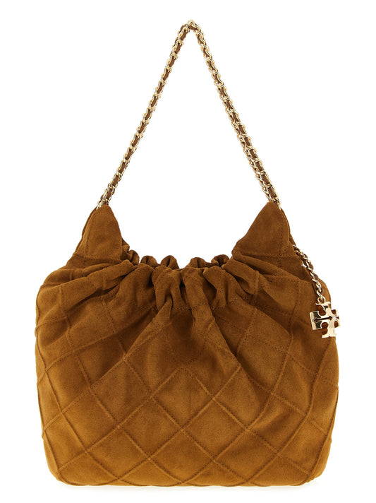 Tory Burch Fleming Mini Brown Bovine Leather Handbag