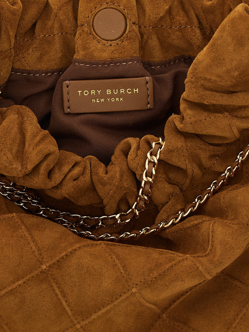 Tory Burch Fleming Mini Brown Bovine Leather Handbag