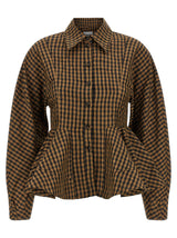 Chemisier Ganni en polyester recyclé marron