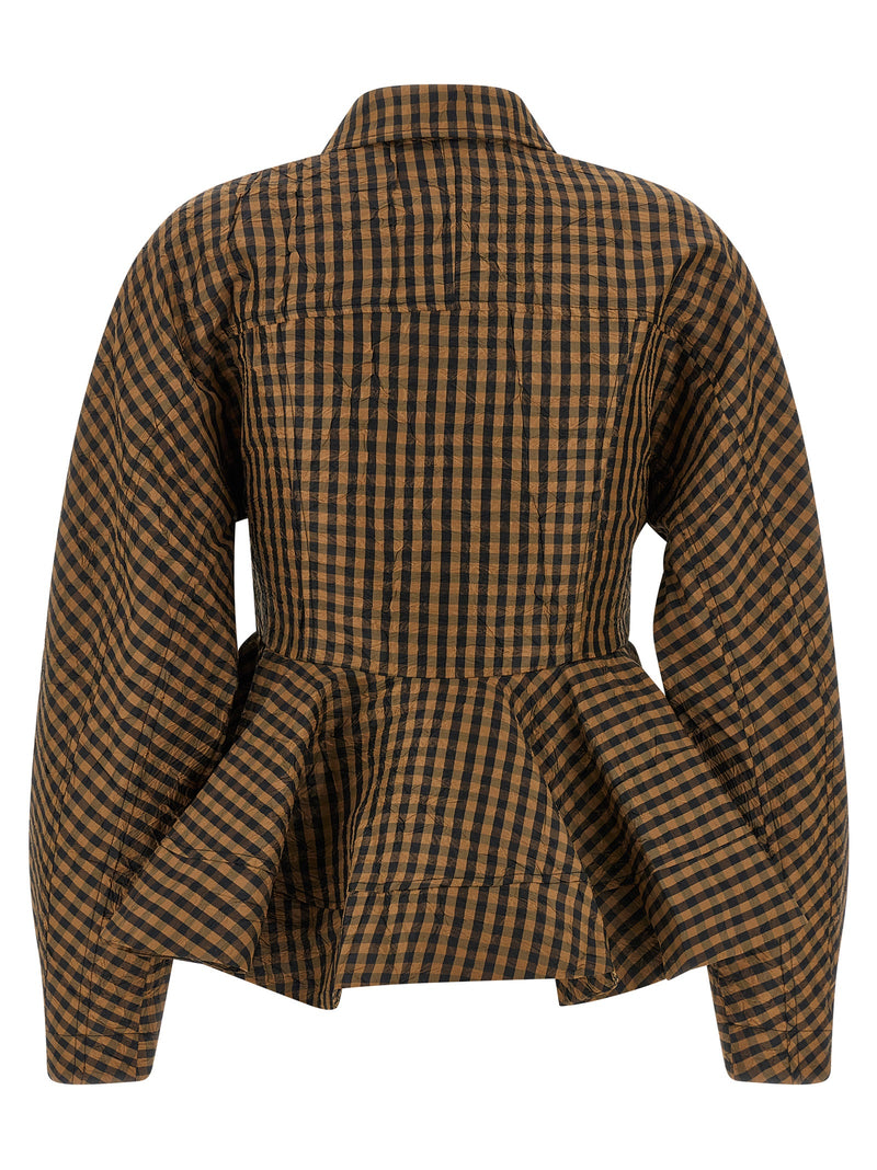 Chemisier Ganni en polyester recyclé marron