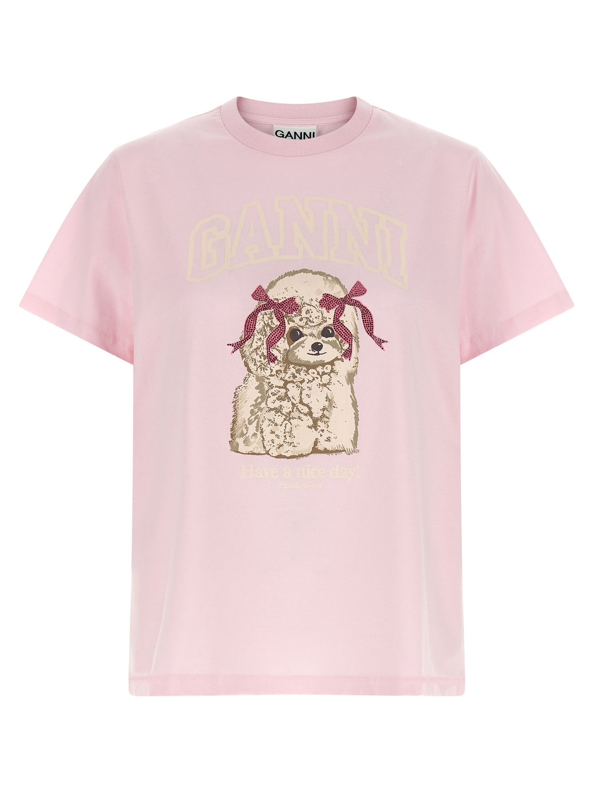 Ganni Multicolor Organic Cotton T-Shirt