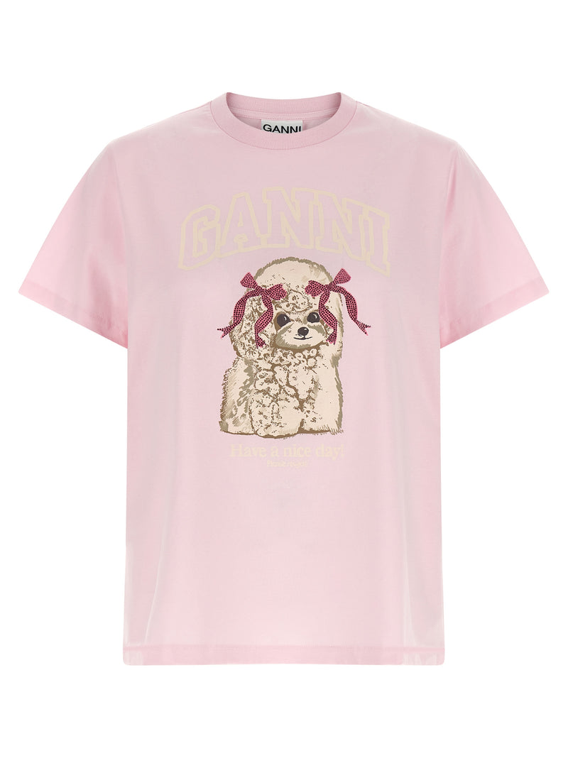 Ganni Multicolor Organic Cotton T-Shirt